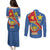 Personalised DR Congo Couples Matching Puletasi and Long Sleeve Button Shirt Coat Of Arms African Pattern