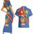 Personalised DR Congo Couples Matching Short Sleeve Bodycon Dress and Hawaiian Shirt Coat Of Arms African Pattern