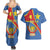 Personalised DR Congo Couples Matching Summer Maxi Dress and Hawaiian Shirt Coat Of Arms African Pattern