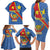Personalised DR Congo Family Matching Long Sleeve Bodycon Dress and Hawaiian Shirt Coat Of Arms African Pattern