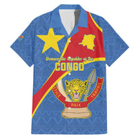 Personalised DR Congo Family Matching Mermaid Dress and Hawaiian Shirt Coat Of Arms African Pattern