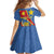 Personalised DR Congo Family Matching Off The Shoulder Long Sleeve Dress and Hawaiian Shirt Coat Of Arms African Pattern