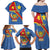 Personalised DR Congo Family Matching Off Shoulder Maxi Dress and Hawaiian Shirt Coat Of Arms African Pattern