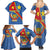 Personalised DR Congo Family Matching Summer Maxi Dress and Hawaiian Shirt Coat Of Arms African Pattern