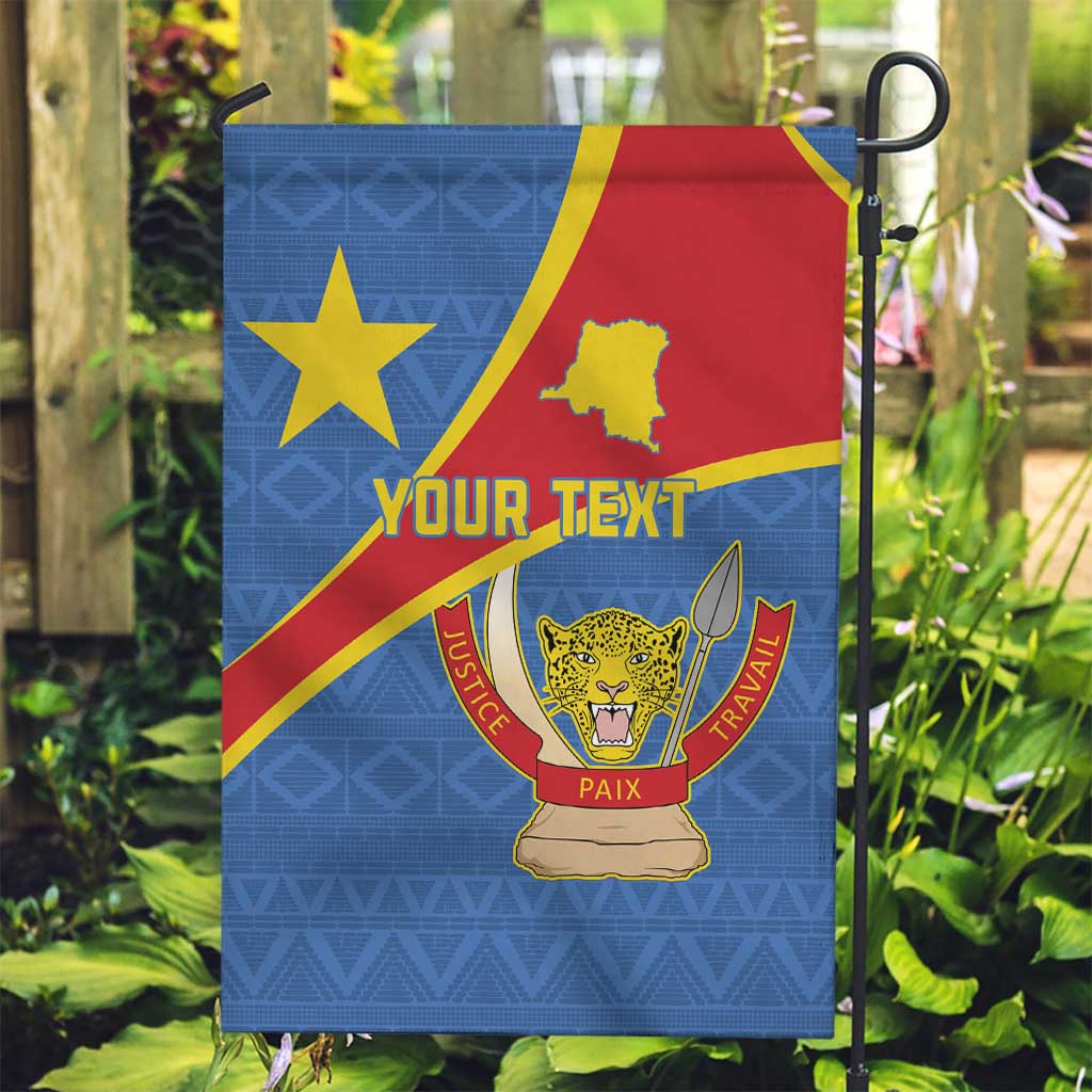 Personalised DR Congo Garden Flag Coat Of Arms African Pattern