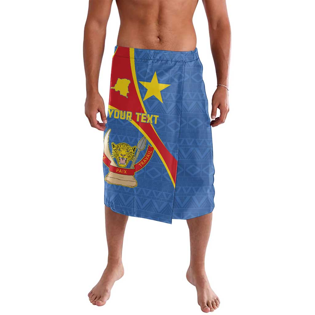 Personalised DR Congo Lavalava Coat Of Arms African Pattern