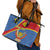 Personalised DR Congo Leather Tote Bag Coat Of Arms African Pattern