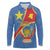 Personalised DR Congo Long Sleeve Polo Shirt Coat Of Arms African Pattern