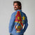 Personalised DR Congo Long Sleeve Polo Shirt Coat Of Arms African Pattern