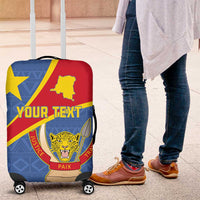 Personalised DR Congo Luggage Cover Coat Of Arms African Pattern