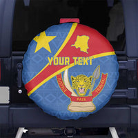 Personalised DR Congo Spare Tire Cover Coat Of Arms African Pattern