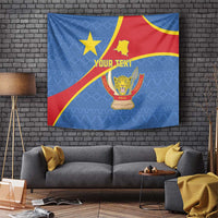 Personalised DR Congo Tapestry Coat Of Arms African Pattern