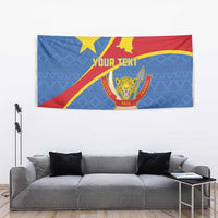 Personalised DR Congo Tapestry Coat Of Arms African Pattern