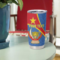 Personalised DR Congo Tumbler Cup Coat Of Arms African Pattern
