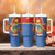 Personalised DR Congo Tumbler With Handle Coat Of Arms African Pattern
