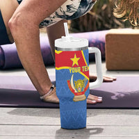 Personalised DR Congo Tumbler With Handle Coat Of Arms African Pattern