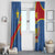 Personalised DR Congo Window Curtain Coat Of Arms African Pattern