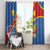 Personalised DR Congo Window Curtain Coat Of Arms African Pattern
