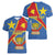 Personalised DR Congo Women V-Neck T-Shirt Coat Of Arms African Pattern
