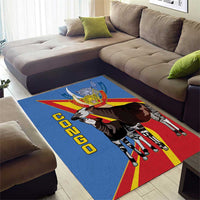 DR Congo Okapi Area Rug With Coat Of Arms