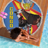 DR Congo Okapi Beach Blanket With Coat Of Arms