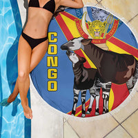 DR Congo Okapi Beach Blanket With Coat Of Arms