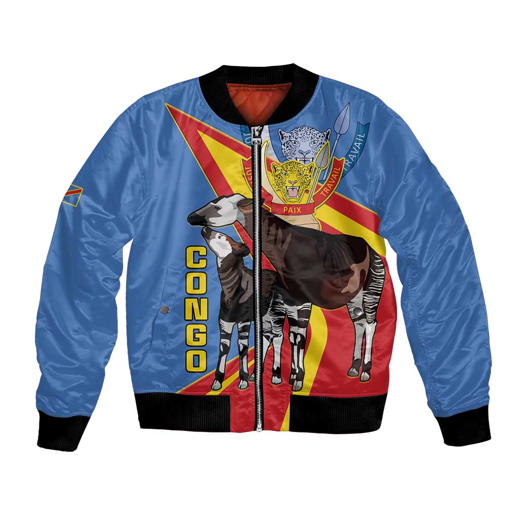 DR Congo Okapi Bomber Jacket With Coat Of Arms