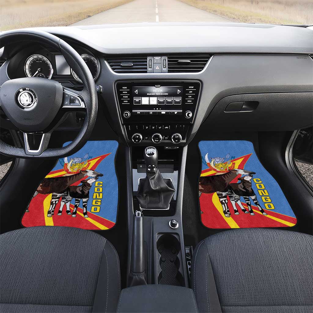 DR Congo Okapi Car Mats With Coat Of Arms