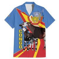 DR Congo Okapi Family Matching Mermaid Dress and Hawaiian Shirt With Coat Of Arms