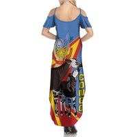 DR Congo Okapi Family Matching Summer Maxi Dress and Hawaiian Shirt With Coat Of Arms