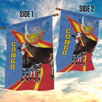 DR Congo Okapi Garden Flag With Coat Of Arms