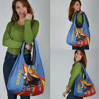 DR Congo Okapi Grocery Bag With Coat Of Arms