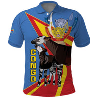 DR Congo Okapi Polo Shirt With Coat Of Arms