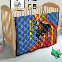 DR Congo Okapi Quilt With Coat Of Arms