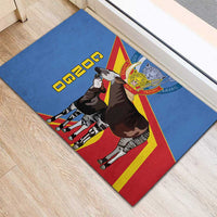 DR Congo Okapi Rubber Doormat With Coat Of Arms