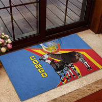 DR Congo Okapi Rubber Doormat With Coat Of Arms