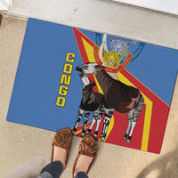 DR Congo Okapi Rubber Doormat With Coat Of Arms