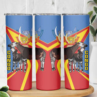 DR Congo Okapi Skinny Tumbler With Coat Of Arms