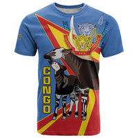 DR Congo Okapi T Shirt With Coat Of Arms