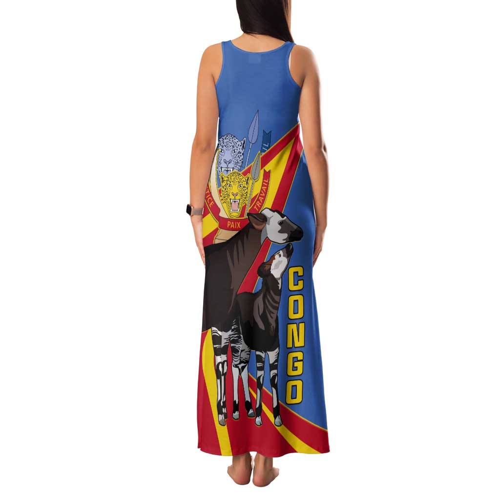 DR Congo Okapi Tank Maxi Dress With Coat Of Arms