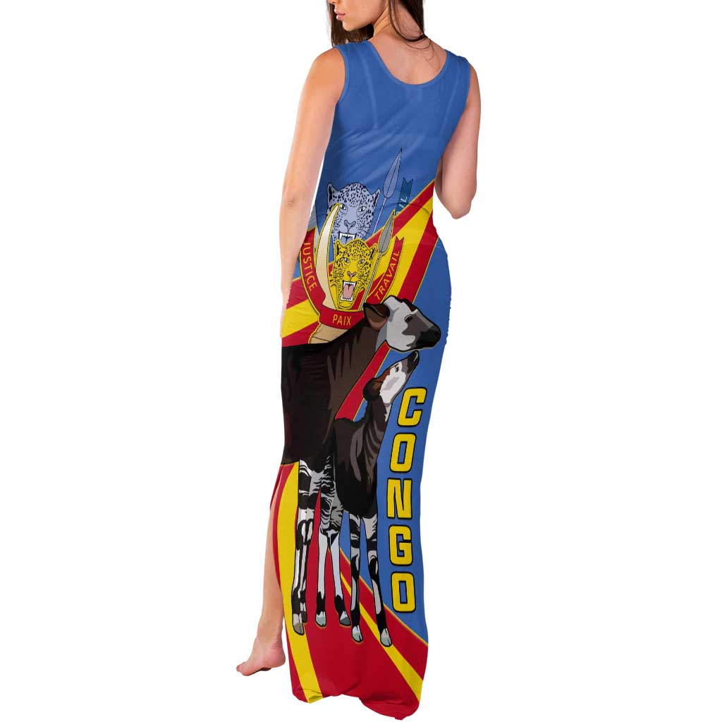 DR Congo Okapi Tank Maxi Dress With Coat Of Arms