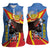 DR Congo Okapi Women Sleeveless Polo Shirt With Coat Of Arms