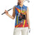 DR Congo Okapi Women Sleeveless Polo Shirt With Coat Of Arms