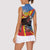 DR Congo Okapi Women Sleeveless Polo Shirt With Coat Of Arms