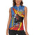 DR Congo Okapi Women Sleeveless Polo Shirt With Coat Of Arms