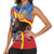 DR Congo Okapi Women Sleeveless Polo Shirt With Coat Of Arms