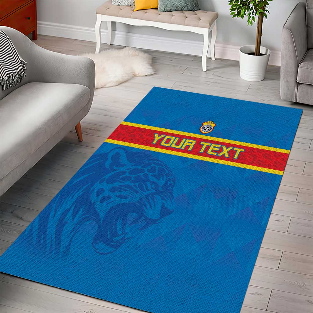 Custom DR Congo Football Area Rug Go Les Léopards