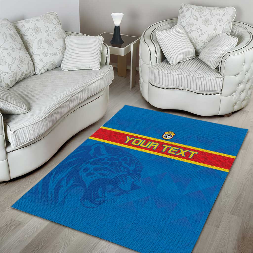 Custom DR Congo Football Area Rug Go Les Léopards