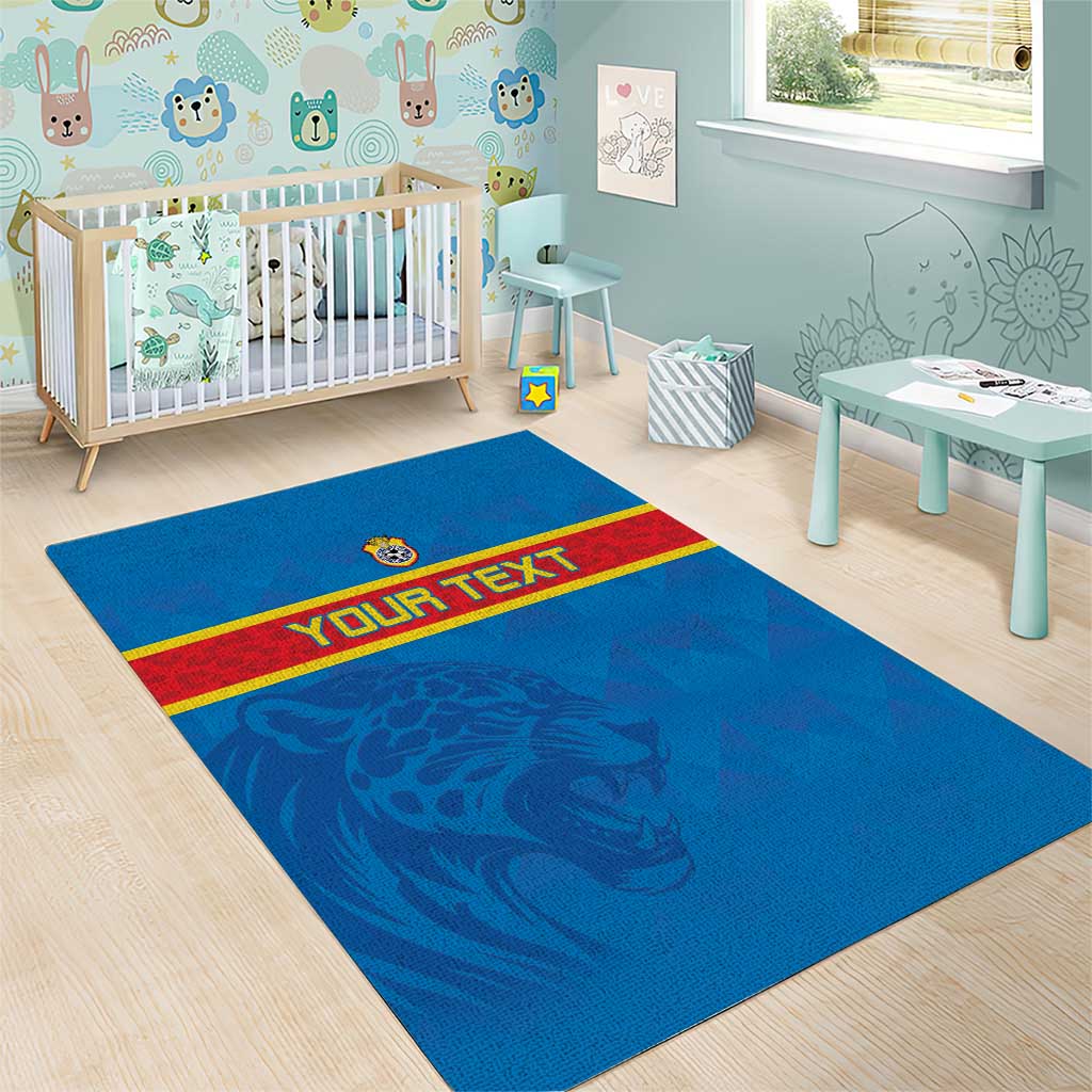 Custom DR Congo Football Area Rug Go Les Léopards