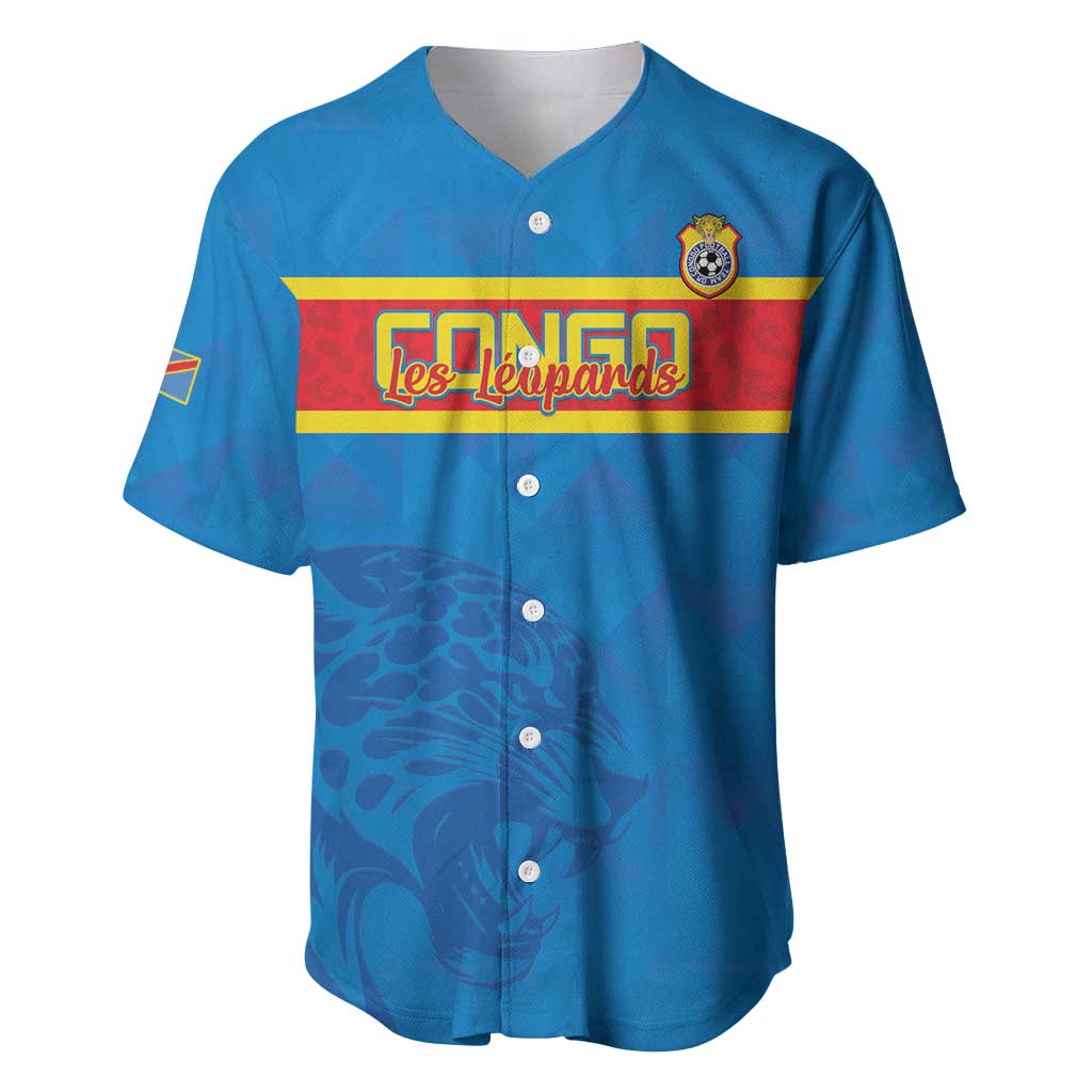 Custom DR Congo Football Baseball Jersey Go Les Léopards